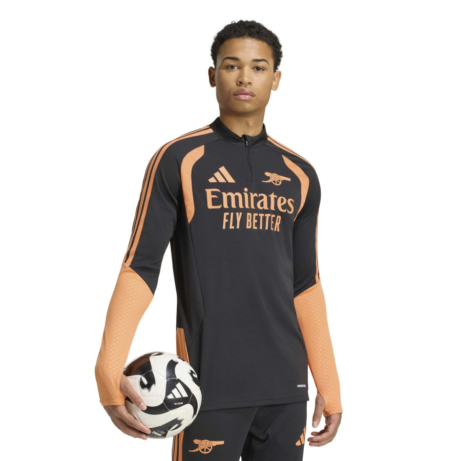 Sweat zippé Arsenal noir orange