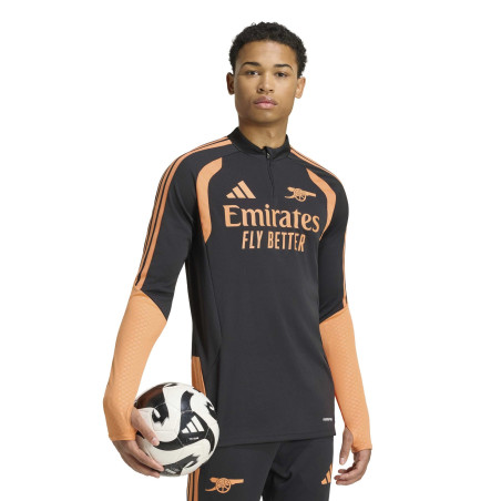 Sweat zippé Arsenal noir orange