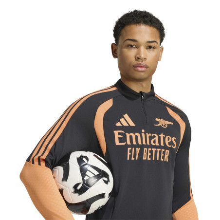 Sweat zippé Arsenal noir orange