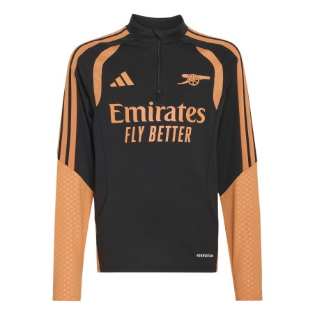 Sweat zippé junior Arsenal noir orange