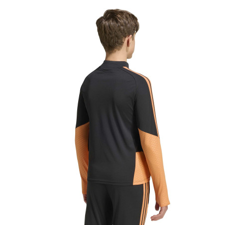 Sweat zippé junior Arsenal noir orange