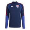 Sweat zippé OL bleu rouge