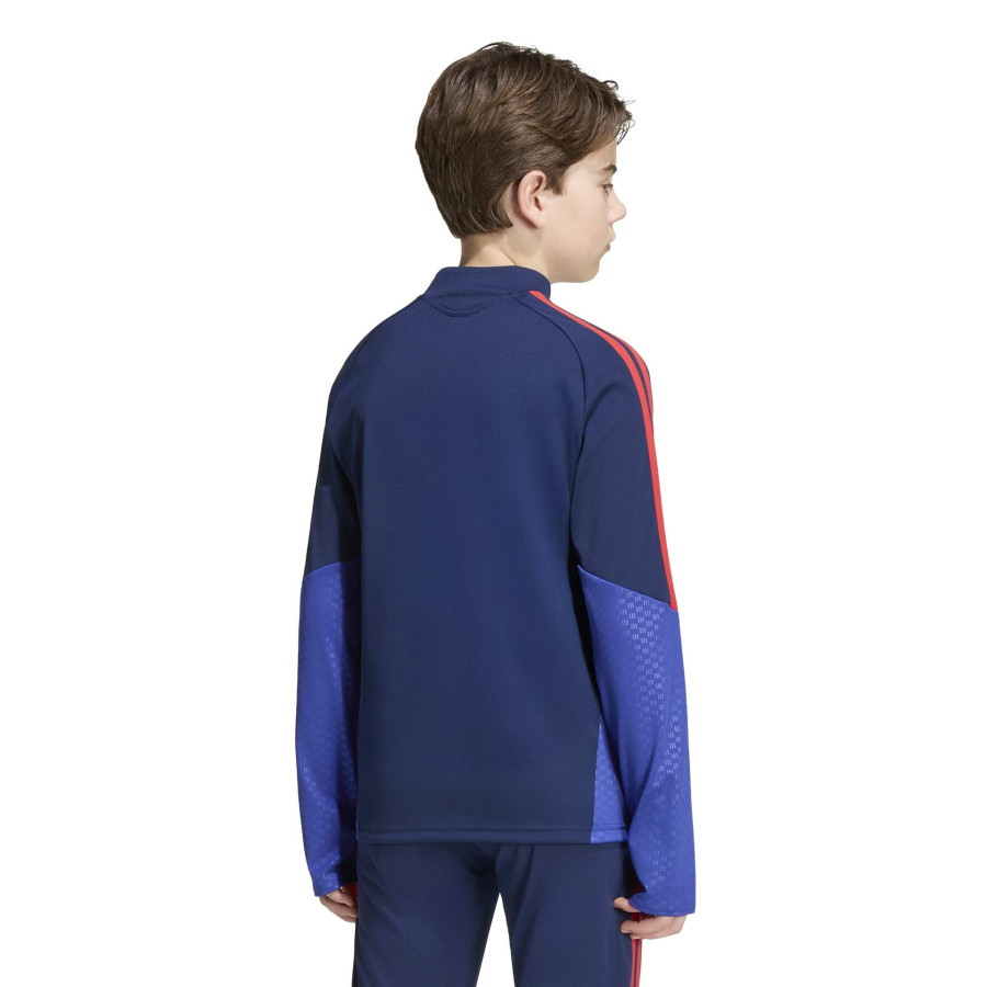 Sweat zippé junior OL bleu rouge