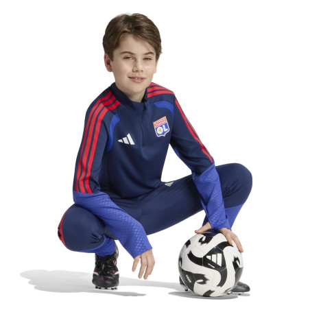 Sweat zippé junior OL bleu rouge