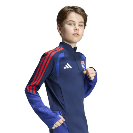 Sweat zippé junior OL bleu rouge