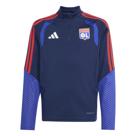 Sweat zippé junior OL bleu rouge