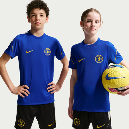 Maillot entraînement junior Chelsea Strike bleu jaune