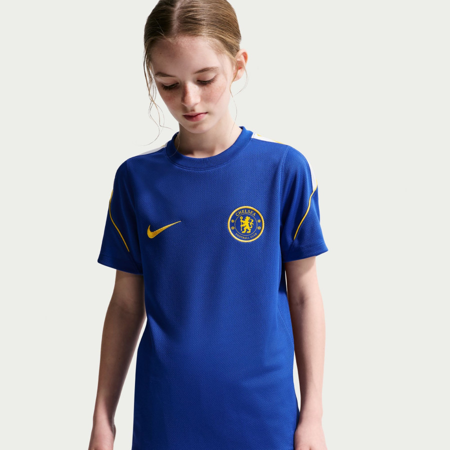 Maillot entraînement junior Chelsea Strike bleu jaune