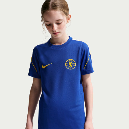 Maillot entraînement junior Chelsea Strike bleu jaune