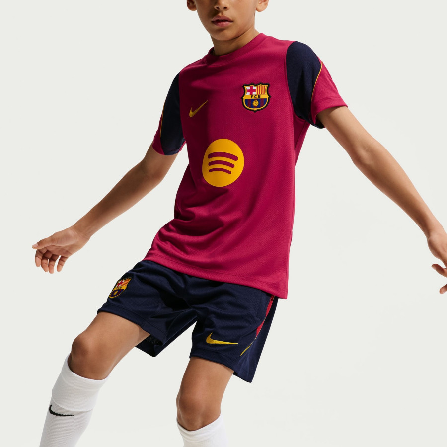 Short entraînement junior FC Barcelone Strike bleu rouge