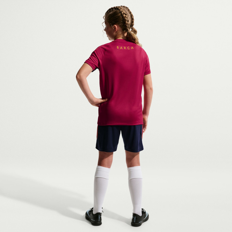 Short entraînement junior FC Barcelone Strike bleu rouge