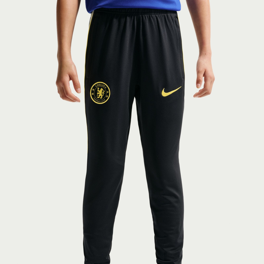 Pantalon survêtement junior Chelsea Strike noir jaune