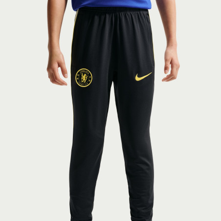 Pantalon survêtement junior Chelsea Strike noir jaune