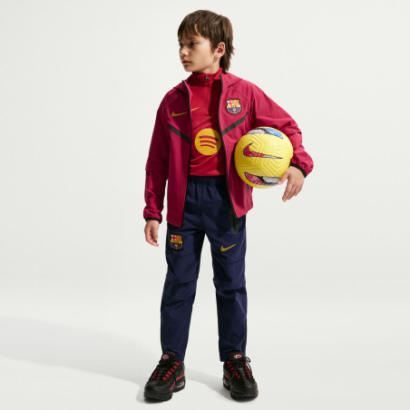 Pantalon survêtement junior FC Barcelone Tech Woven bleu