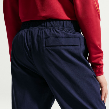 Pantalon survêtement junior FC Barcelone Tech Woven bleu