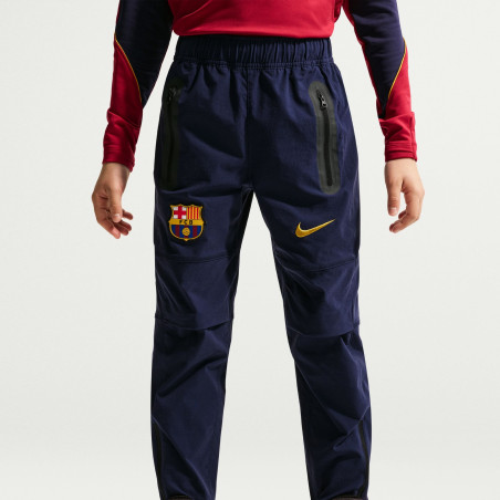 Pantalon survêtement junior FC Barcelone Tech Woven bleu