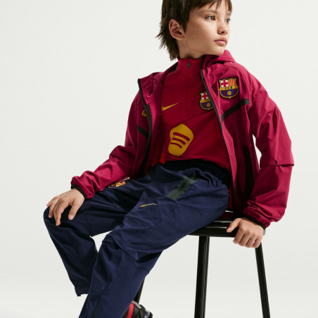 Pantalon survêtement junior FC Barcelone Tech Woven bleu