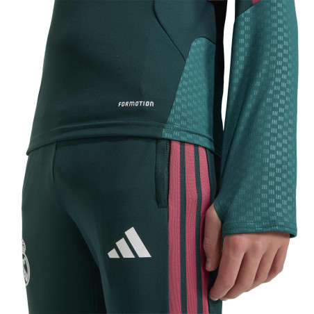 Sweat zippé junior Real Madrid vert rose