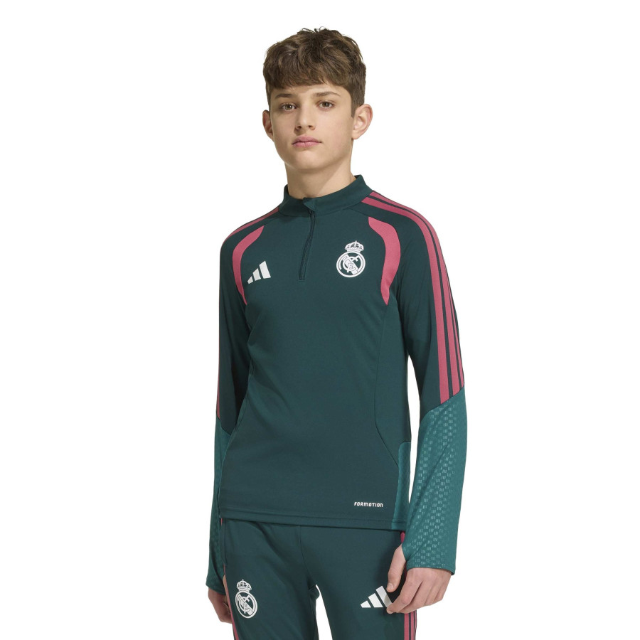 Sweat zippé junior Real Madrid vert rose