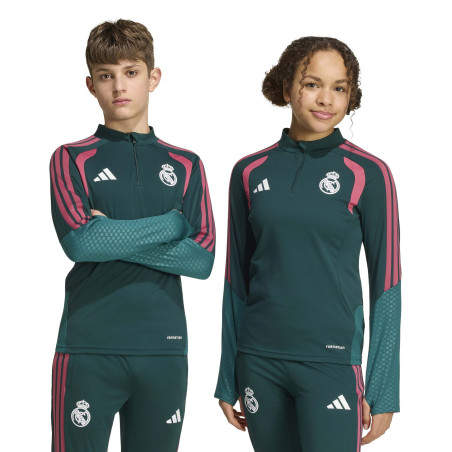 Sweat zippé junior Real Madrid vert rose