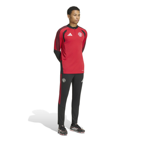 Sweat zippé Manchester United rouge gris