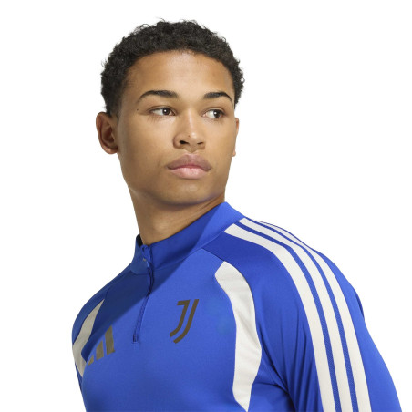 Sweat zippé Juventus bleu blanc