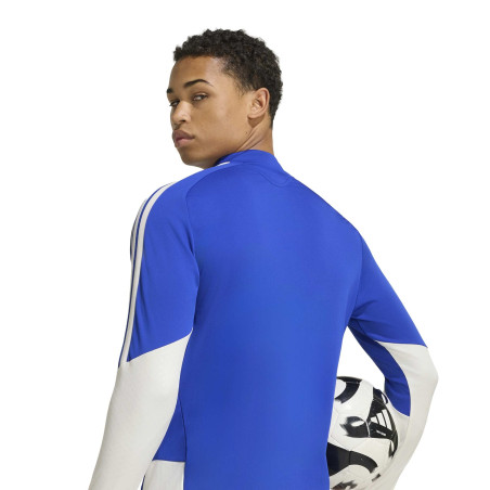 Sweat zippé Juventus bleu blanc