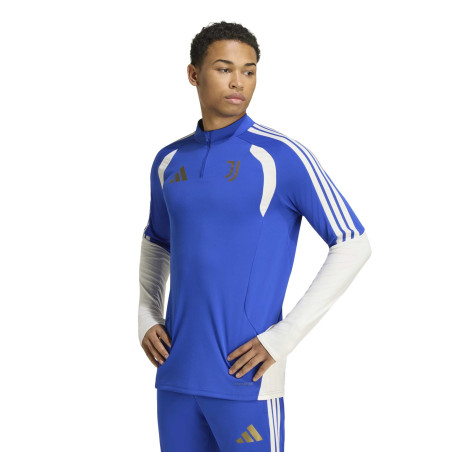 Sweat zippé Juventus bleu blanc