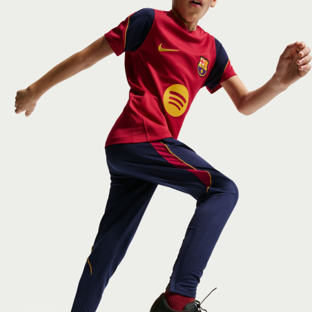 Pantalon survêtement junior FC Barcelone Strike bleu rouge