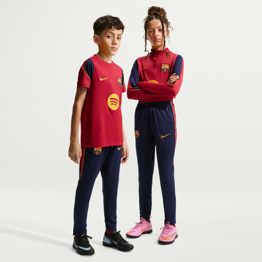 Pantalon survêtement junior FC Barcelone Strike bleu rouge