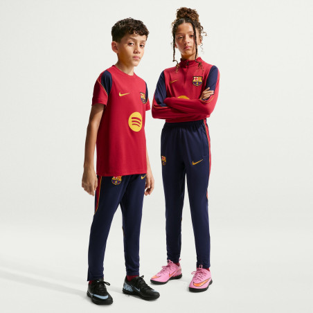Pantalon survêtement junior FC Barcelone Strike bleu rouge