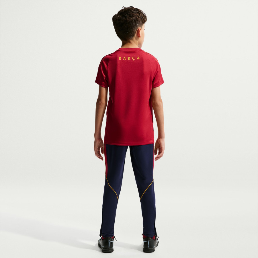 Pantalon survêtement junior FC Barcelone Strike bleu rouge