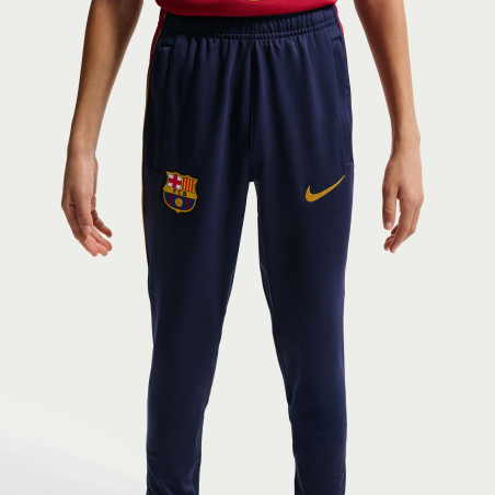 Pantalon survêtement junior FC Barcelone Strike bleu rouge