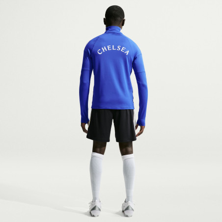 Sweat zippé Chelsea Strike bleu jaune
