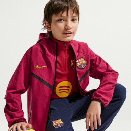 Veste survêtement junior FC Barcelone Tech Woven rouge