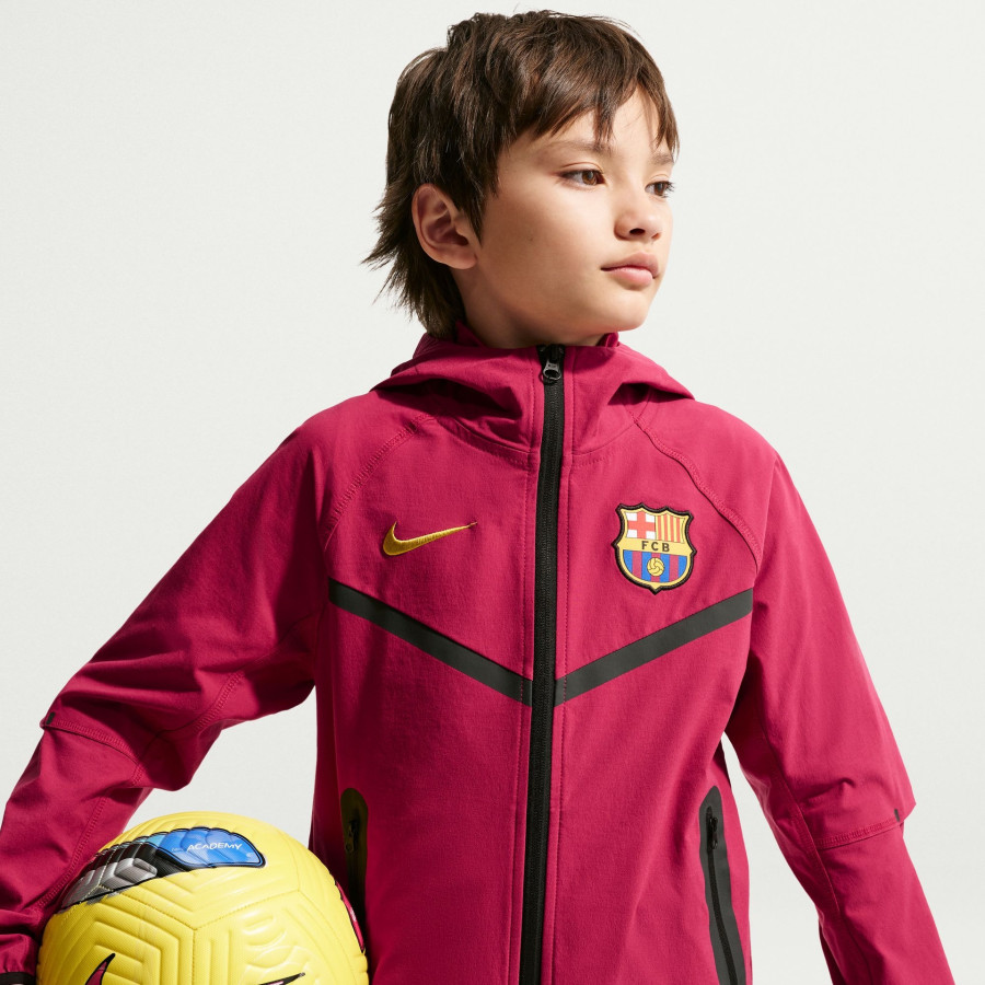 Veste survêtement junior FC Barcelone Tech Woven rouge