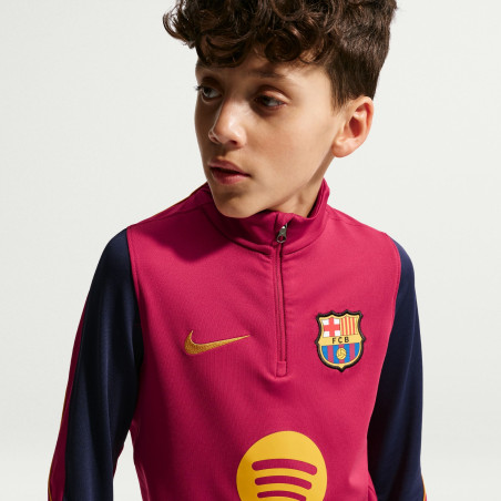 Sweat zippé junior FC Barcelone Strike rouge