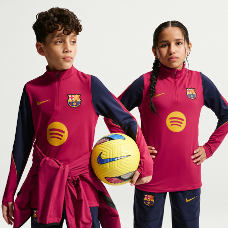 Sweat zippé junior FC Barcelone Strike rouge