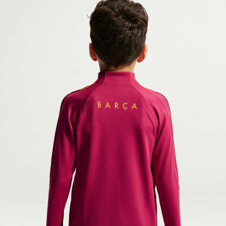 Sweat zippé junior FC Barcelone Strike rouge