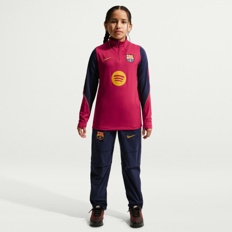 Sweat zippé junior FC Barcelone Strike rouge