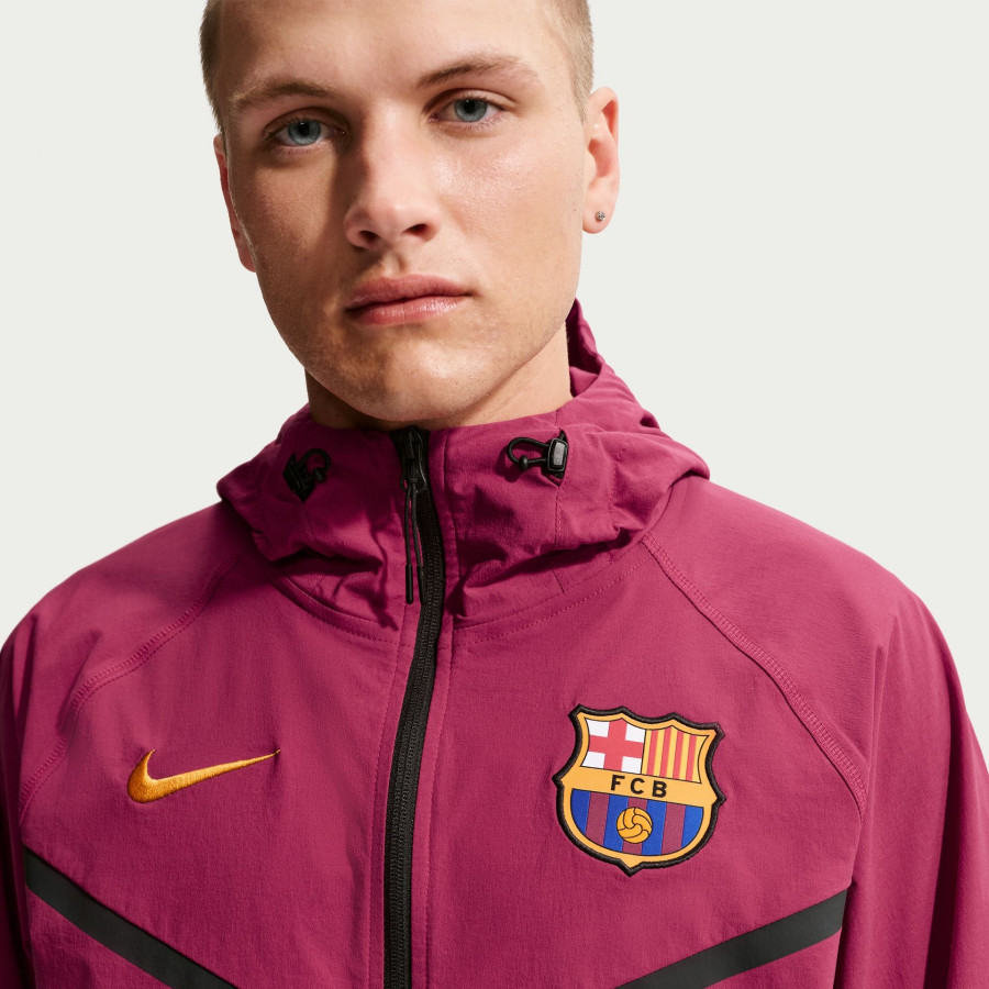 Veste survêtement FC Barcelone Tech Woven rouge