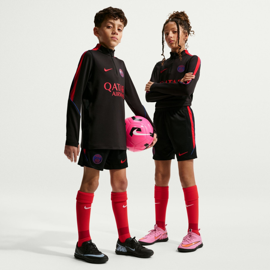 Short entraînement junior PSG Strike noir rouge