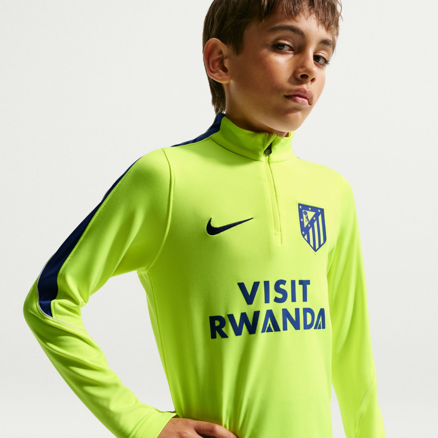 Sweat zippé junior Atlético Madrid Strike jaune