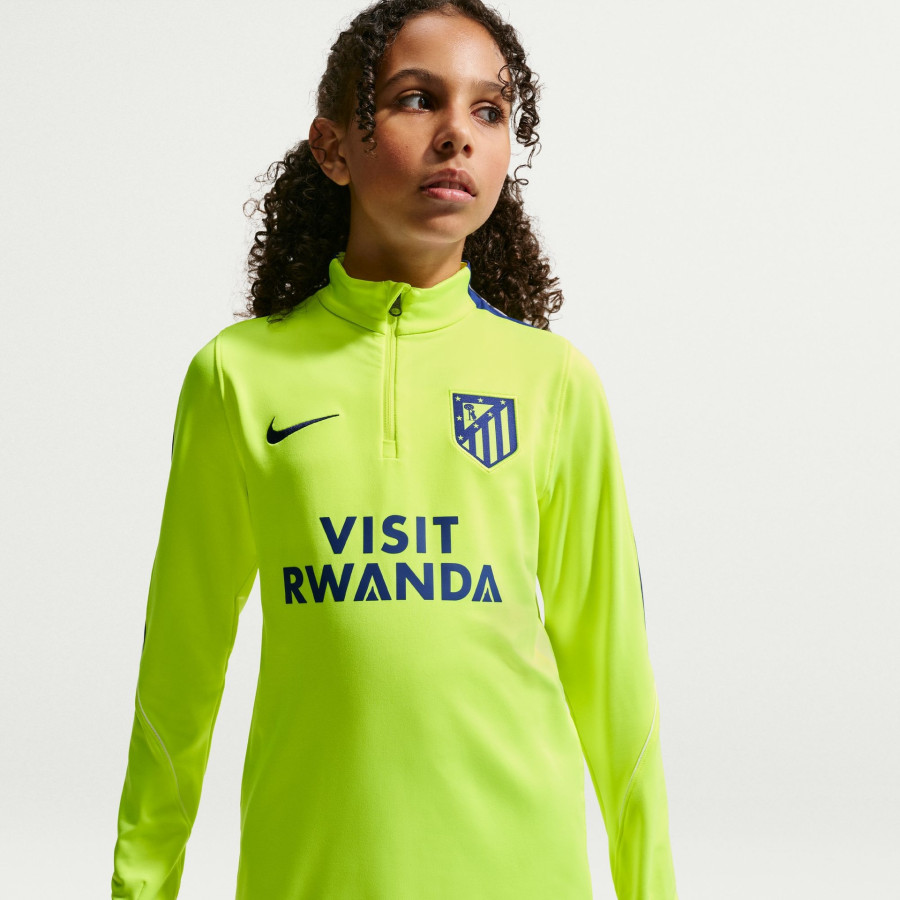 Sweat zippé junior Atlético Madrid Strike jaune