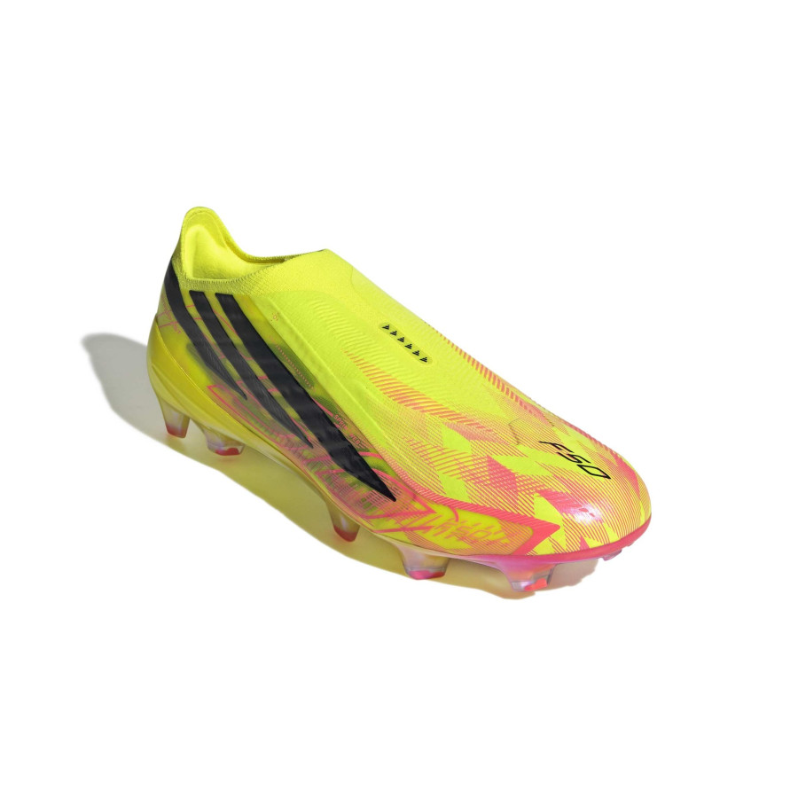 adidas F50 Hyperfast Elite LaceLess FG jaune rouge