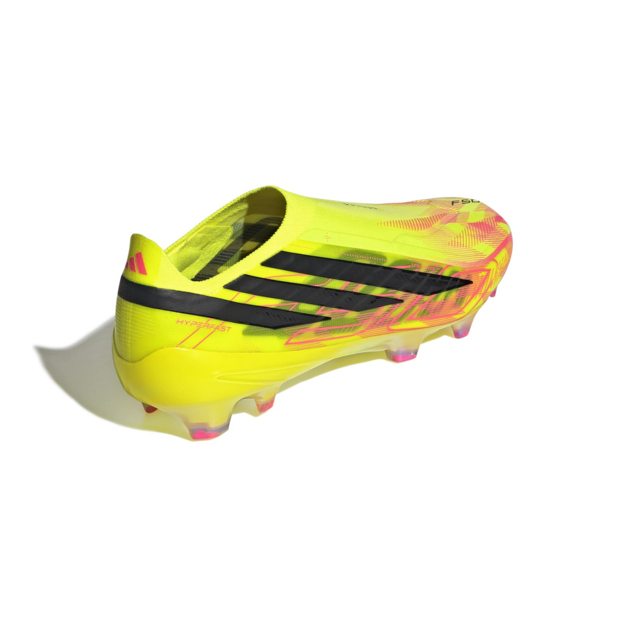 adidas F50 Hyperfast Elite LaceLess FG jaune rouge