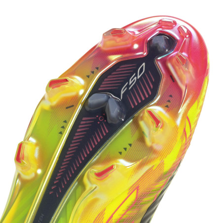 adidas F50 Hyperfast Elite LaceLess FG jaune rouge