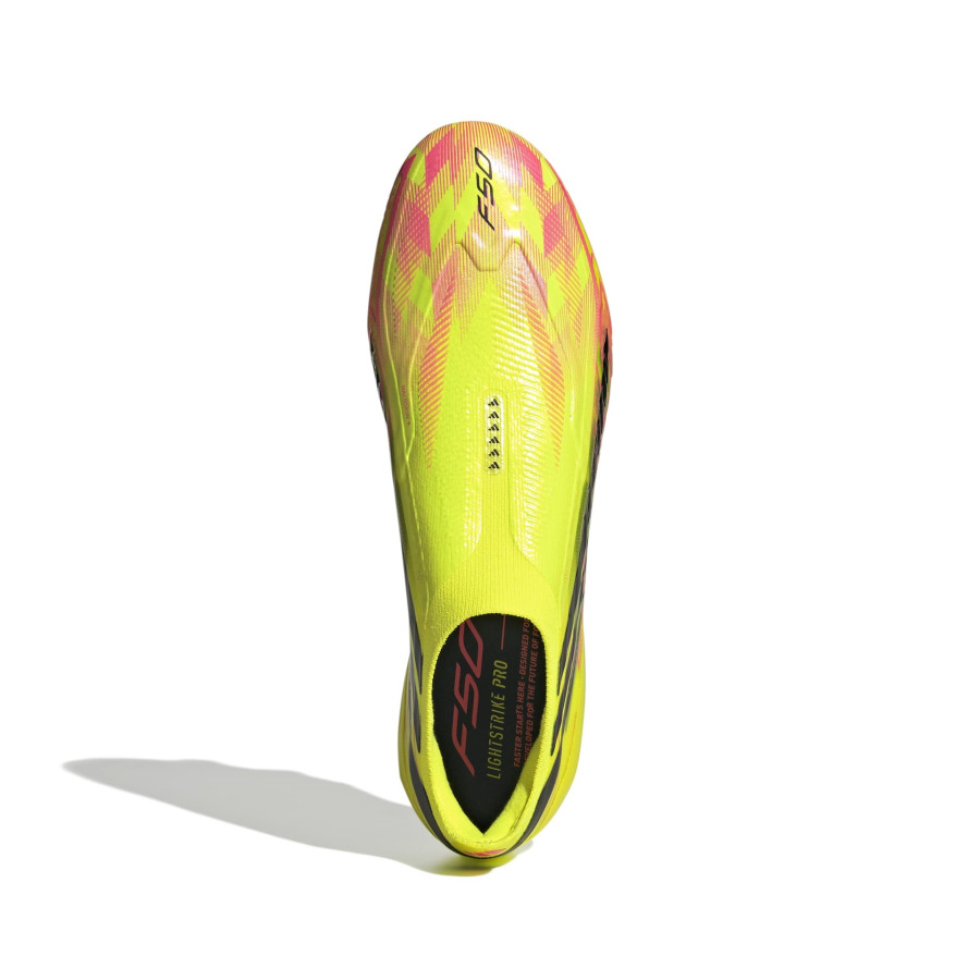 adidas F50 Hyperfast Elite LaceLess FG jaune rouge