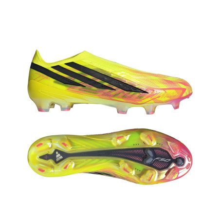adidas F50 Hyperfast Elite LaceLess FG jaune rouge