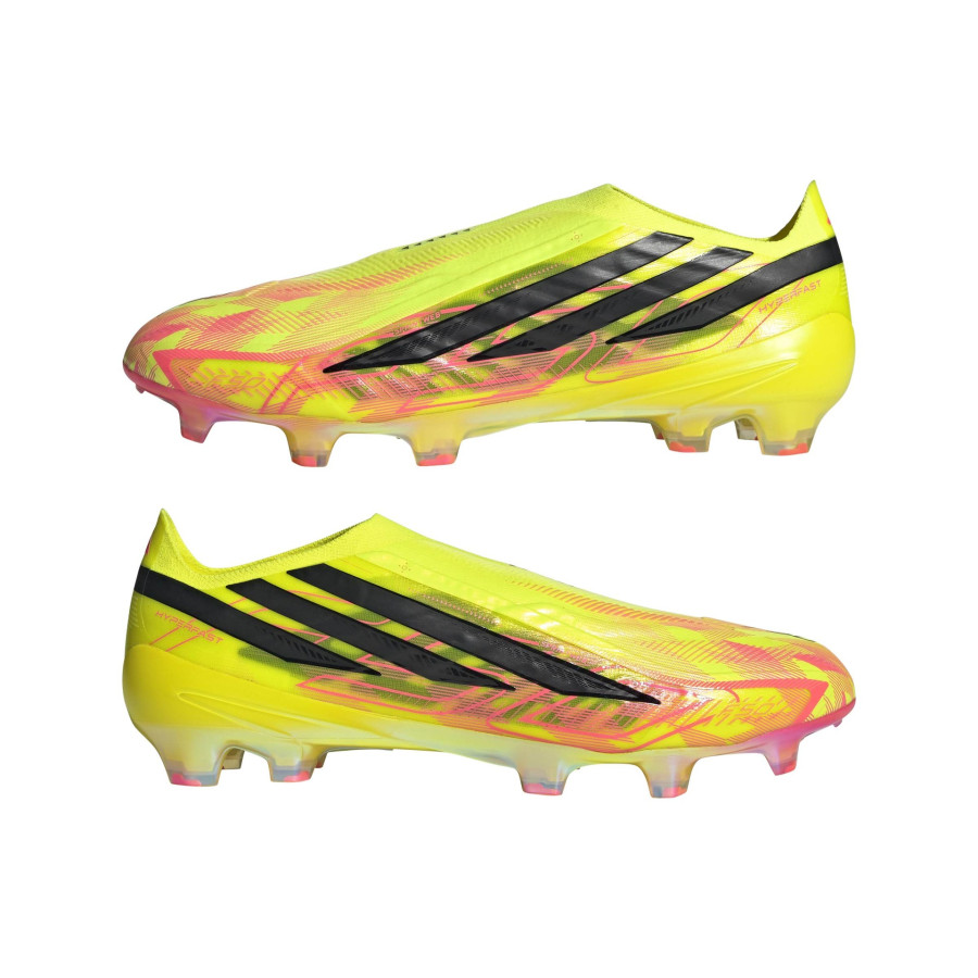 adidas F50 Hyperfast Elite LaceLess FG jaune rouge